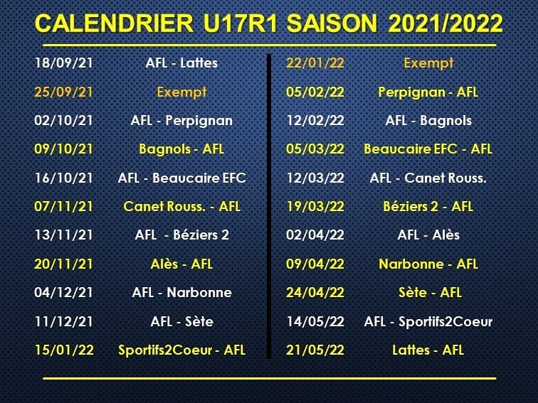 calendrier-U17R1-2021-2022